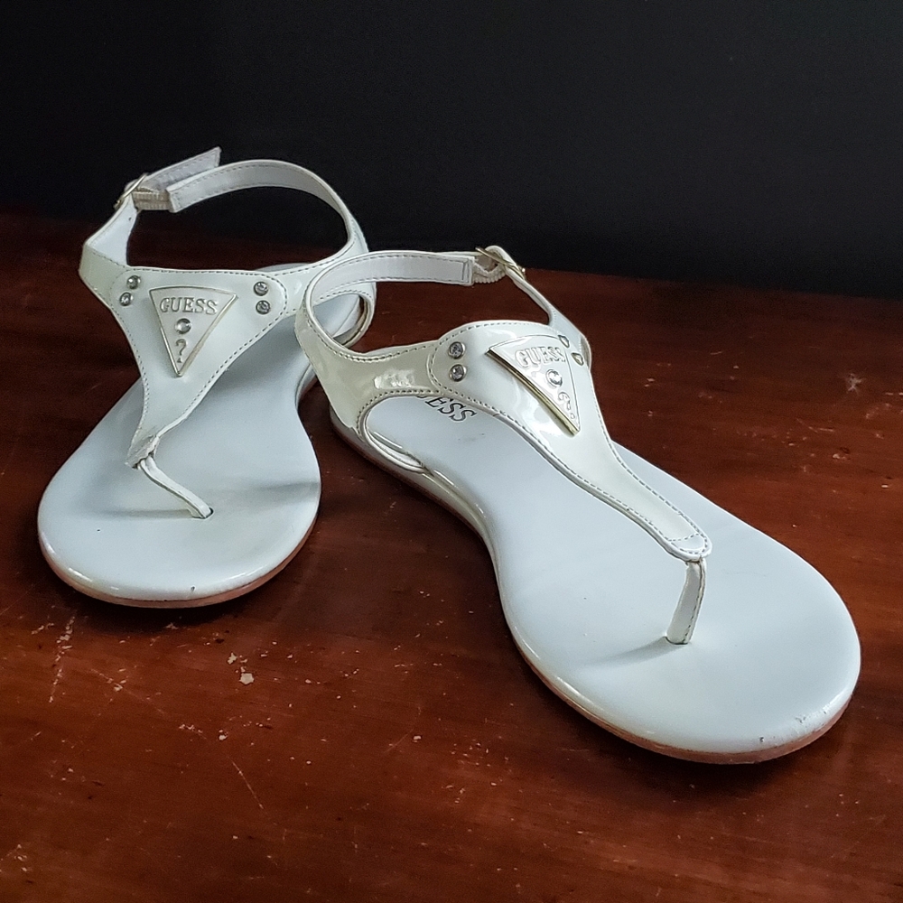 T-Strap Patent Sandals